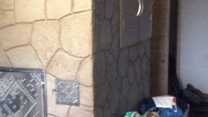 (74)Русская печь-отделка:иммитация под дикий камень.