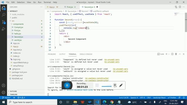 React Project Based Free Live Training #03 | useState and useEffect in React.js смотреть онлайн