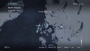 Assassins creed Rogue - Templar treasure map relic - 724, - 176 North Atlantic