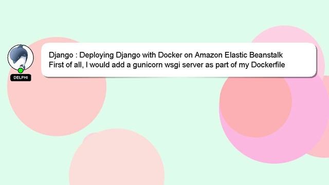 Django : Deploying Django with Docker on Amazon Elastic Beanstalk смотреть онлайн