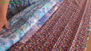 Что можно сделать из небольших остатков ткани?Я сшила покрывало(2 ч.)Пэчворк.Свободная стежка.