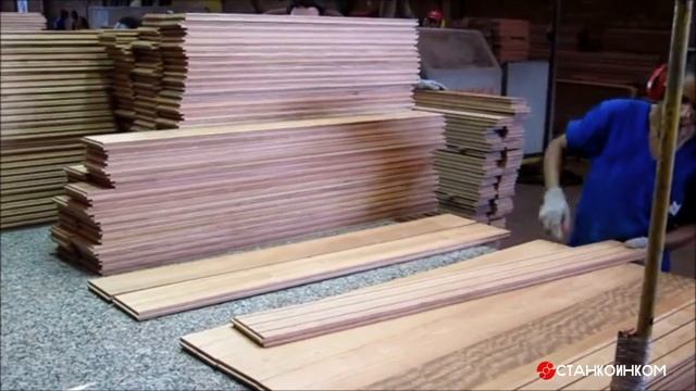 Линия производства настила полов смотреть онлайн