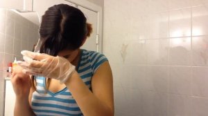 Golden Blonde 7/3 Swatch (Inebrya Ice Cream Dye)