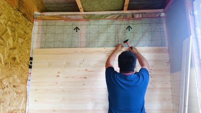 Отделка вагонкой теплого крыльца, уже третий день стройки. Мой дом. смотреть онлайн