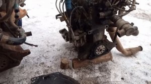 Замена ДВС ВАЗ 99 в полевых условиях. replacing the engine in the field