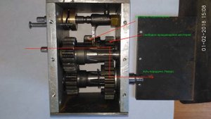 Детали и взаимодействия шестерён реверса