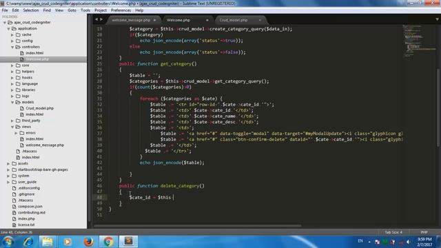 Ajax CRUD & Codeigniter -- How to delete ajax with codeigniter & bootstrap