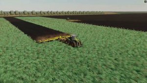 FS19 Timelapse #59 Большое поле - большая техника: Claas Xerion 5000 & John Deere 9620 культивация