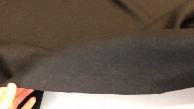 ф2809 Трикотажный драп черного цвета (100% шерсть). смотреть онлайн