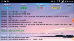 TRICKY DIGIT EVEN & ODD | SURVIVOR STRATEGY + VIRTUAL LOSE | FREE BINARY.COM BOT