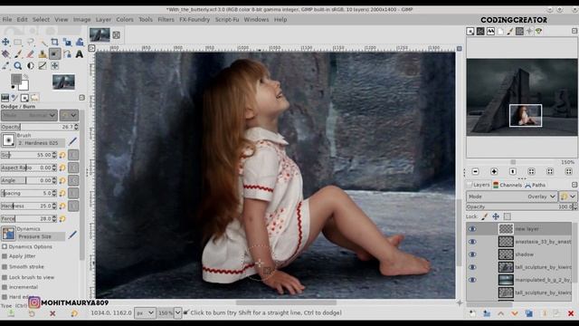 With The Butterfly - GIMP Manipulation Tutorial | Photoshop editing in GIMP | Codingcreator