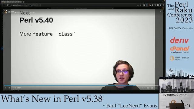 What's New In Perl v5.38 - Paul Leonerd Evans - TPRC 2023 смотреть онлайн
