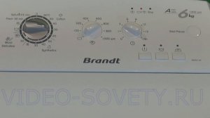 BRANDT W 6010 - подробная инструкция на стиральную машину