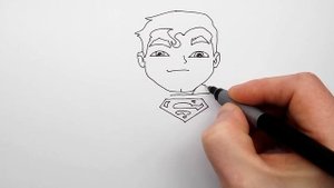 Как Нарисовать Супермена (чиби) пошагово | Учимся Рисовать Супергероя