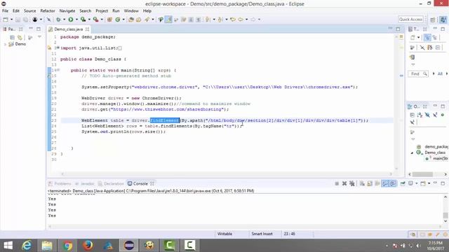 20. Selenium Tutorial - Table Row Count - Java смотреть онлайн