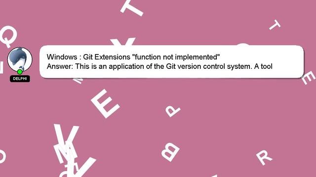 Windows : Git Extensions "function not implemented" смотреть онлайн