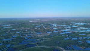 Прибалхашье, дельта реки Или. (Аэросъёмка)