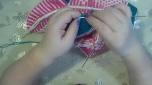 Часть 2 . Красивые Носки узором Ленивый Жаккард Спицами .Носочки Уютные.