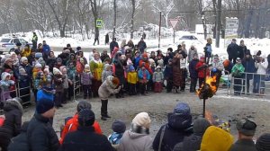 Сжигание чучела Масленицы с песнями и плясками! /Ногинск\