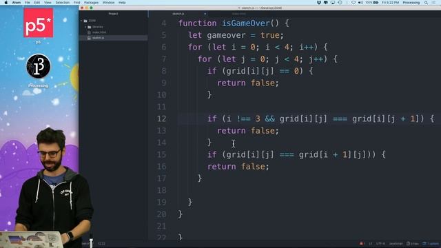 Coding Challenge #94: 2048 - Part 3