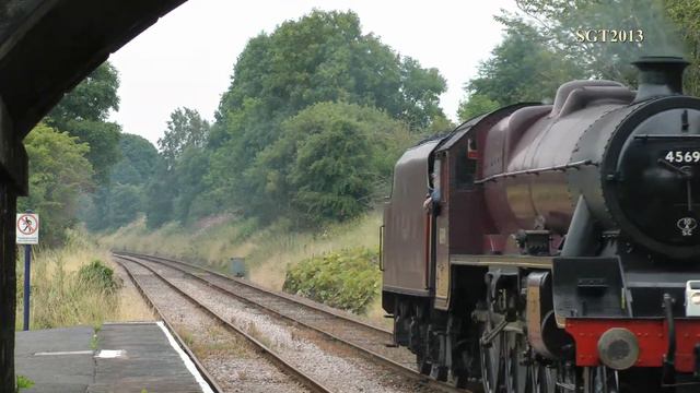 LMS 45699 Galatea goes solo York to Carnforth 23rd Aug 2013 . смотреть онлайн