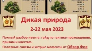 #99 - Дикий ивент 2023 полный гайд + полезные советы и хитрости от Обзор Фое