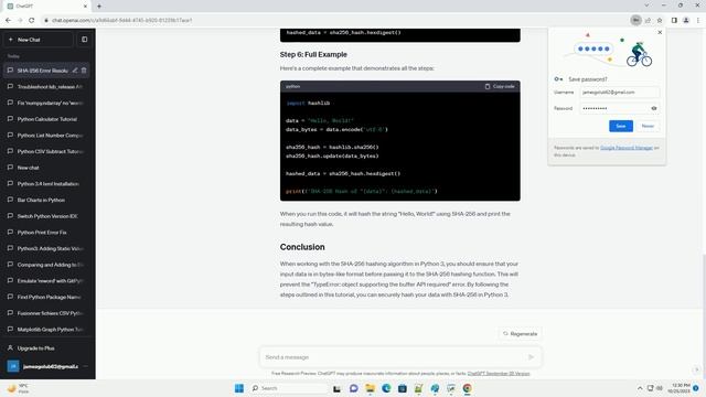 Python3 Sha256 TypeError object supporting the buffer API required