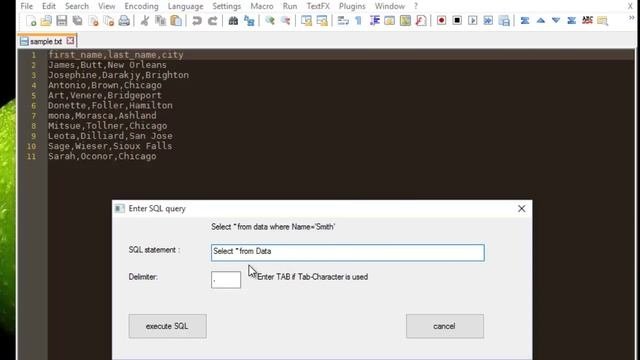Notepad++ - SQL(Structured Query Language) Plugin tutorial