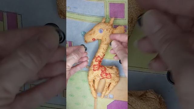 Простая текстильная игрушка. Игрушка Жираф. Поделка своими руками. смотреть онлайн