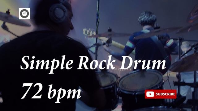 Simple Rock Drum Groove - 72 bpm - HQ смотреть онлайн