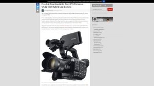 Sony FS5 (PXW-FS5) Firmware Update - August 2017