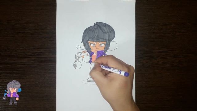 Раскраска Би Би Браво Старс / Coloring Bibi Brawl Stars / Как раскрасить Би Би из Бравл Старс смотреть онлайн