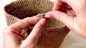 Мастер-класс летняя сумка из джута крючком. Пляжная Сумка-петля. beach bag crochet