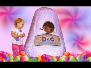 ✿ Doc McStuffins GIANT Surprise EGG Disney Junior toys Доктор Плюшева огромное яйцо с сюрпризами