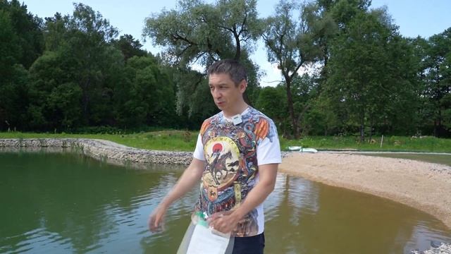 Чищу пруды хлореллой. Показываю два пруда для чистки. Биопрепараты для чистки пруда. смотреть онлайн