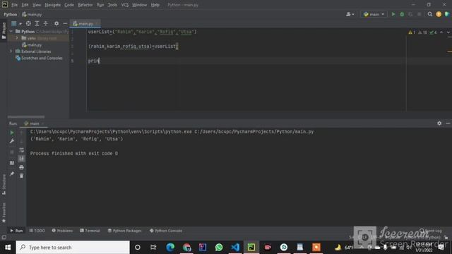19.Python Bangla Tutorial - How to unpack tuples in python.