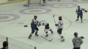 Kyle Haines vs Greg Collins EIHL fight 4-10-14