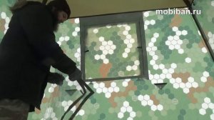 Сборка палатки Мобиба МБ-15 "Сотовый камуфляж". Обзор