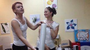 Девчонки Фабрики Упаковки (Аня в стрейч пленке)