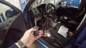 Автозапуск без сигнализации VW Tiguan 2010+Fortin+StartFone