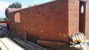 Монтаж односкатной кровли и водосточной системы