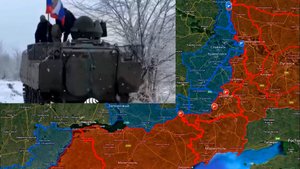 Карта боевых действий. Поле боя около села Терны и трофейный М113