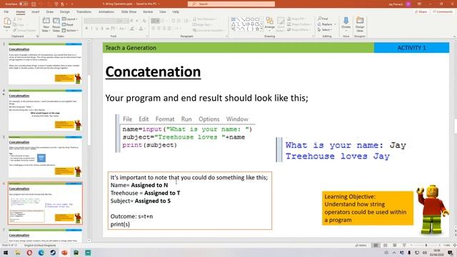 Programming in Python - 5 - String Operators and Type Conversion