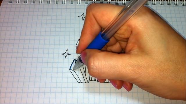 Простые рисунки #400 Как нарисовать цветные кристаллы смотреть онлайн