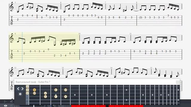 Chaykovsky - Tanez Malenkih Lbedey   GTP fingerstyle  guitar tabs 