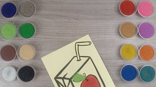 Sand Painting Coloring Juice Box with Straw #sandpainting #coloring #juice смотреть онлайн