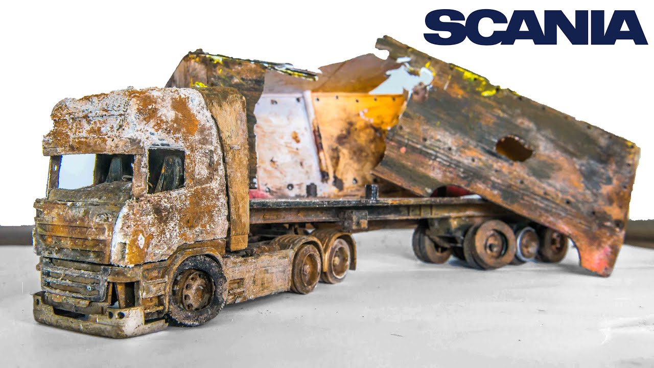 Scania V8 R730 Восстановление заброшенного грузовика с полуприцепом
