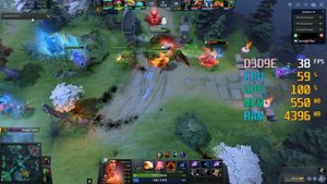 AMD Radeon R7 260X -- AMD Phenom II X4 940 -- Dota 2 FPS Test DX9