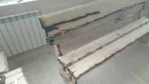 Искуственные трещины на дереве и патина на короеде