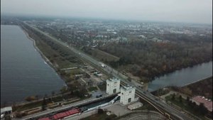 Новая Каховка, Каховская ГЭС. С высоты...